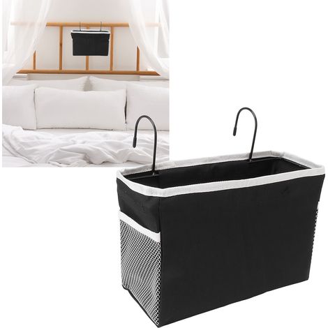 Étagère de rangement de chevet, sac de rangement suspendu pour chambre d'étudiant, sac de rangement en toile, sac de rangement pour table de chevet et objets divers, sac de rangement pour canapé et fa (1/5)