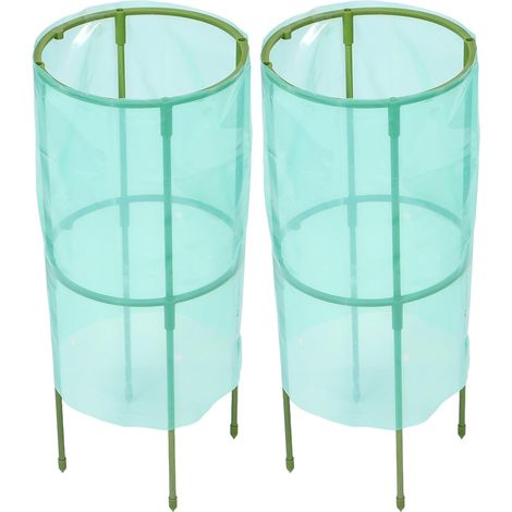 Lot De 2 Housses De Protection pour Plantes d'hiver pour Jardinières Tomates Plastique Film Protecteur pour Plantes Vert (1/5)