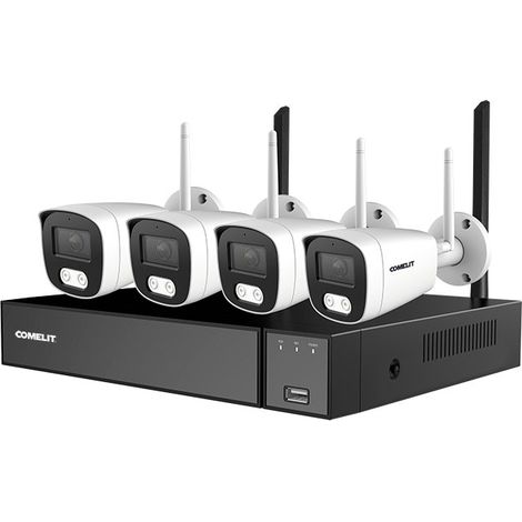 Kit vidéosurveillance wifi 4 caméras / 1 NVR - Comelit