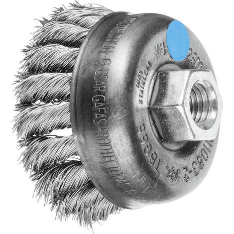 PFERD TOOLS Topfbürste gezopft TBG Ø 65 mm M14 Edelstahl-Draht-Ø 0,35 mm Winkelschleifer 5 Stk