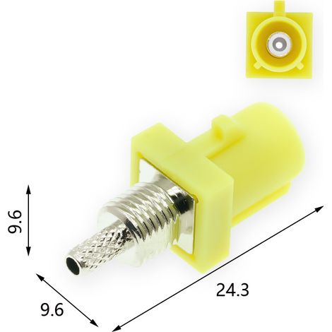 Fakala short-body male shell K-type automotive connector SMB-J-1.5/RG316/50-1.5 feeder head SMB connector (1/3)