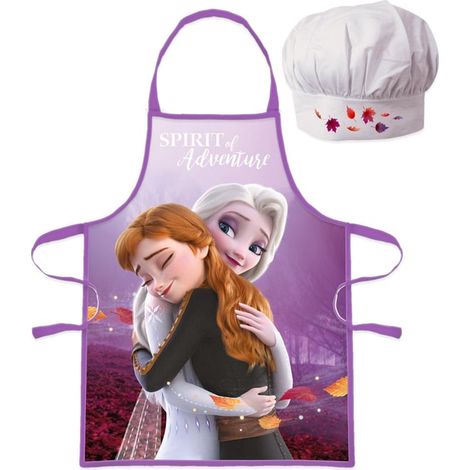 Ensemble de 2 tabliers pour enfants avec motif câlin de La Reine des Neiges de Disney (1/2)