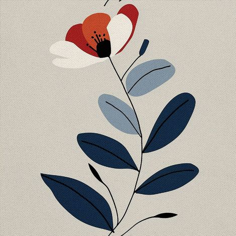 Tela decorativa para exteriores Oxford - Motivo floral I DX5333 (1/5)