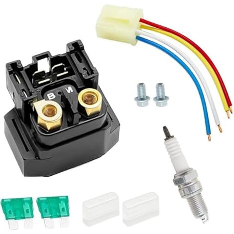 Relais de démarreur, Bougie et Connecteur pour Yamaha Raptor 350 660 Grizzly 350 400 450 660 Kodiak 400 450 Big Bear 250 400 Wolverine 350 400 Bruin 250 350 Bear Tracker 250 (1/5)