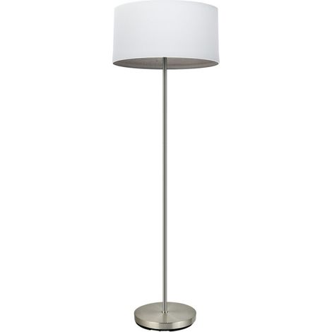 FABRILAMP Boden Wohnzimmer Tatiana 1xe27 Nickel/weiß-mad.grau 162x40x40 Cm (1/2)
