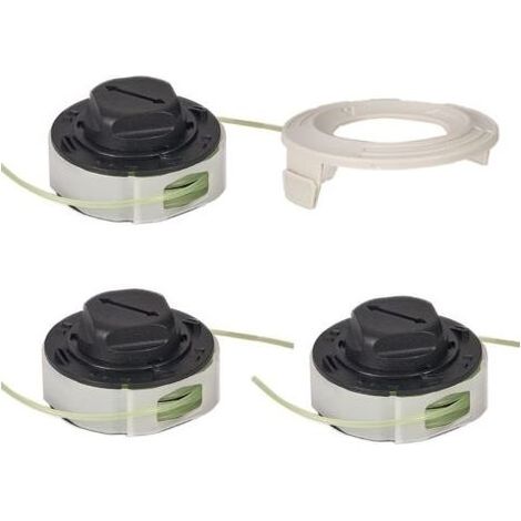 Lot de 3 bobines de de débroussailleuse avec 1 couvercle pour Stihl FSA 57 FSE 52 Weed Eater String Autocut C3-2 de débroussailleuse Pièces de rechange 4009 710 4305 (1/5)