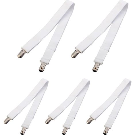 Fixation de nappe - Articles de jardin - pour tables - fibre - pour tables - lot de 5 - blanc - Pinces de table robustes pour nappe - Support de nappe - Pinces à nappe - extérieur - Pour l'extérieur e (1/5)