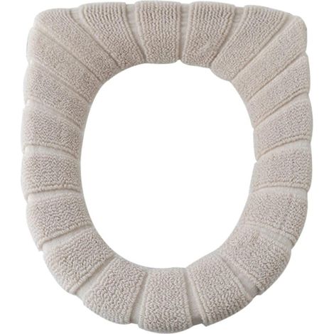 Couvre-Abattant De Toilette - Extensible - Lavable En Machine - Pour WC Ronds Et Ovales - 1 Pièce (1/5)
