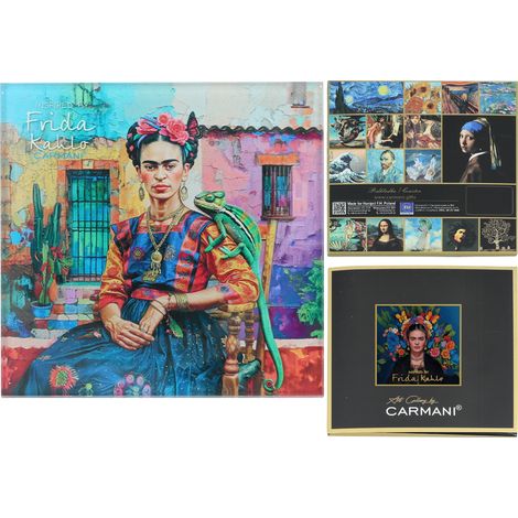 Carmani, posavasos de cristal de aproximadamente 11,5 x 11,5 cm inspirado en las pinturas de Frida Kahlo. (1/5)