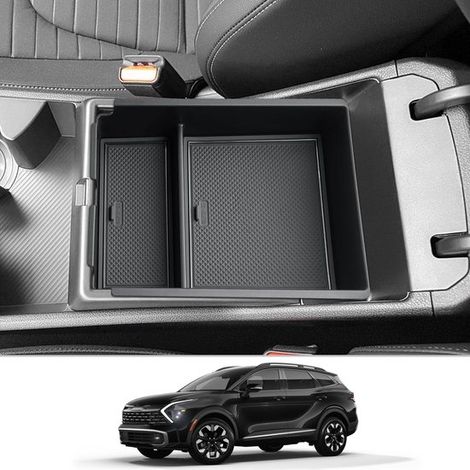 Ablagefach in der Mittelkonsole für Kia Sportage NQ5 2022 2025 Schwarz