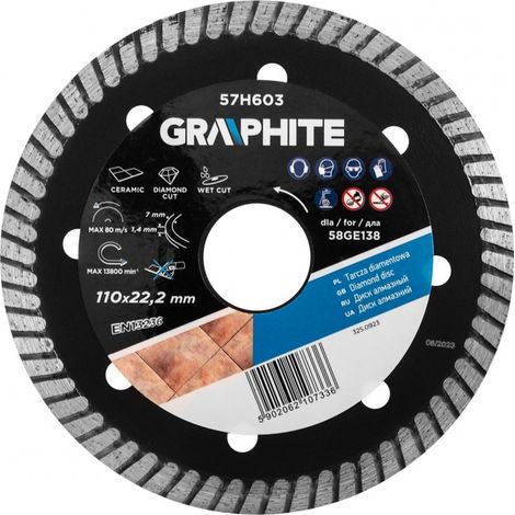 Disco de corte de diamante de 110 x 22,2 mm para 58GE138 (1/3)