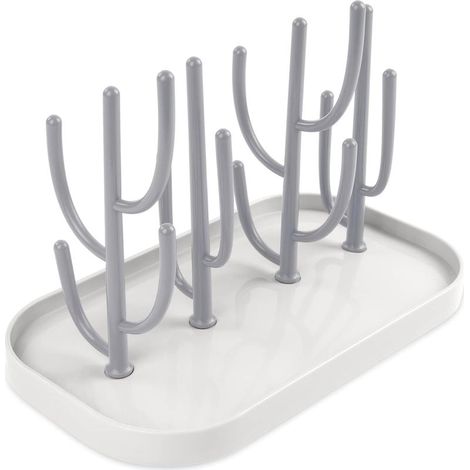 Séchoir À Biberons,Egoutte-biberons Arbre avec Bac à Eau Amovible pour Biberon,Couverts,Tétines Gobelets(Gris) (1/5)
