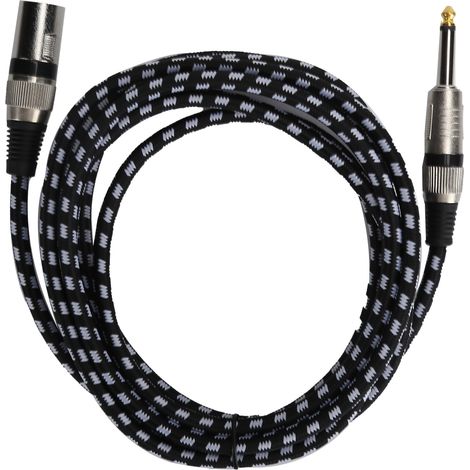 Câble JORINDO XLR vers jack 6,35 mm mâle symétrique pour microphone (JD6010) (1/5)