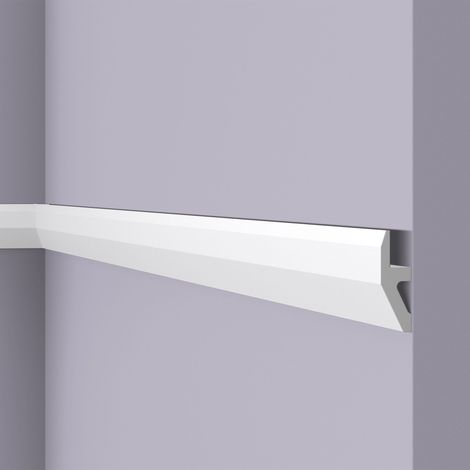 Wand- und Friesleiste NMC W1 WALLSTYL Noel Marquet Stuckleiste Eckleiste Indirekte Beleuchtung Modernes Design weiß 2 m (1/5)