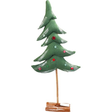 Árbol de Navidad de materiales naturales, verde, 47 cm (1/2)