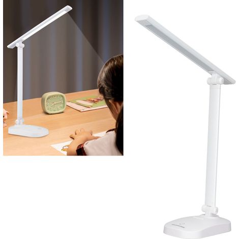 Faltbare LED-Schreibtischlampe, USB-aufladbar, mit einstellbarer Helligkeit und Farbe, 3 Farben, Schreibtischlampe zum Lernen/Lesen im Studentenwohnheim, Nachttischlampe für Schlafzimmer. (1/5)