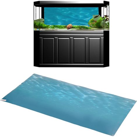 Papier Peint Aquarium 3D PVC pour Fond de Bac Poissons Mer Bleue 61x30cm - AUTRES (1/5)