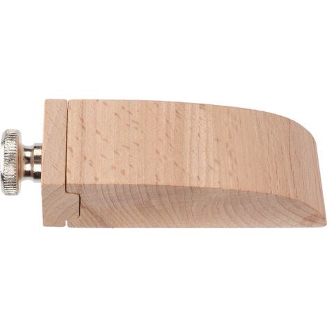 Bloc de Ponçage en Hêtre avec Bande de Rive Abrasive, Support Papier de Verre et Poignée en Cuir Artisanal (1/5)