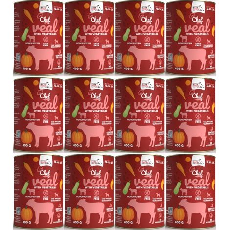 Aliment humide pour chien SYTA MICHA veau aux légumes 12 x 400 g (1/2)