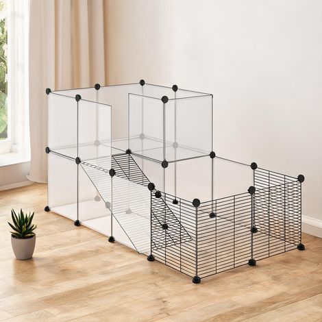 Cage pour rongeur noir en résine PP 140 x 70 x 70 cm (1/5)