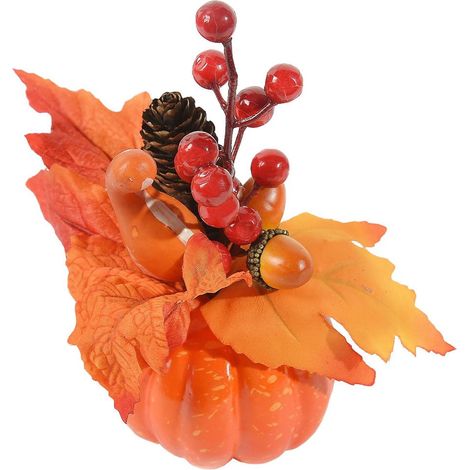 Ornement Citrouille - Décoration Automne - Guirlande Feuille Érable - Accessoire Fête D'Action De Grâce - 1 Pièce (1/5)