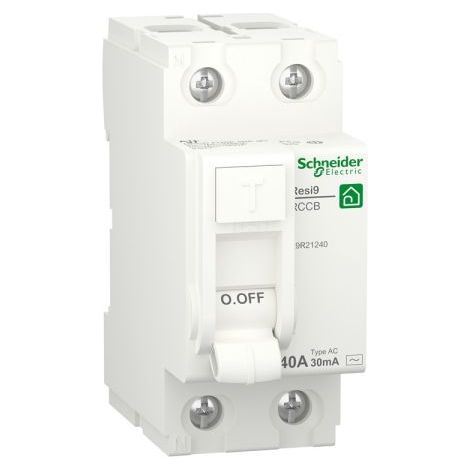 Schneider Interruttore differenziale Resi9 2P 40 A Tipo AC - R9R21240