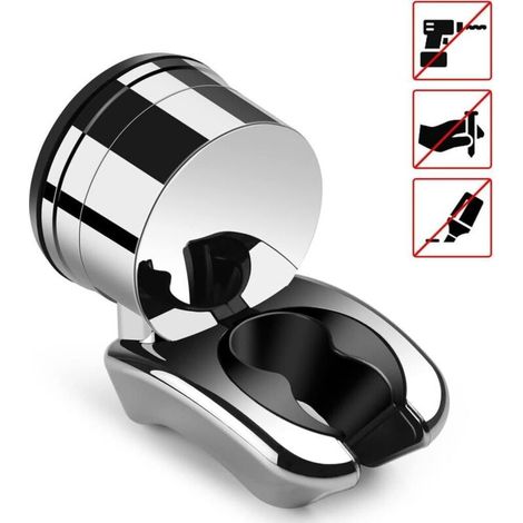 Pomme de douche Support Duschkopfhalterung Duschhalterung pour Douchette à main Douche, Chenci Réglable de support de douche 10kg Maximum Lagergewicht Polymère-Tétine pour la salle de Bains (1 Support (1/5)