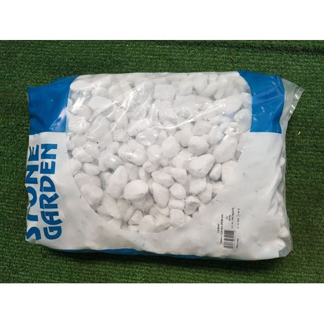 GR.ZANDOBBIO Ciottoli bianchi Marmo Carrara 25/40 25Kg (1/2)