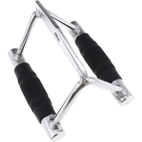 Jumeau Assis en V Rangée Chinning Bar avec Poignées en Caoutchouc Bodybuilding Gym Câble Crossover Machine Power Cage Sport Formation Attach (1/5)