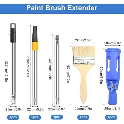 Manche allongé pour pinceaux et rouleaux peinture – Réglable en longueur, articulation multi-angle, idéal pour peindre murs et plafonds hauts (1/5)