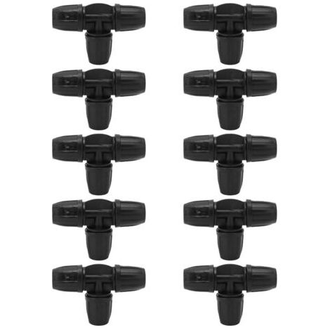 QORVA-Lot de 10 raccords de tuyau cannelés 8/11 avec verrouillage pour irrigation goutte à goutte de jardin