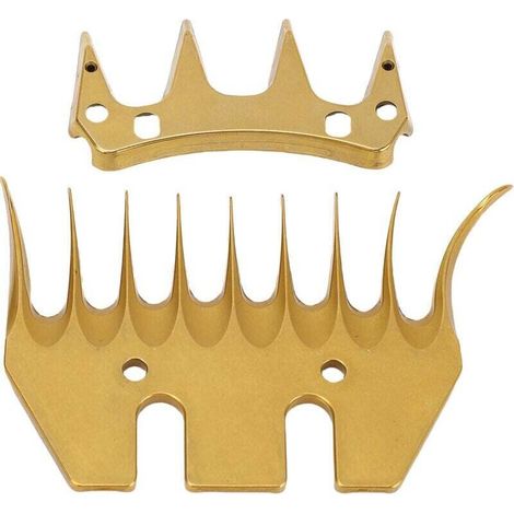 Cisaillements de moutons Blades de remplacement Couleur d'or 9 dent courbée en acier à haut carbone cisaillement (1/4)