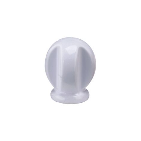 Bouton de meuble zamak blanc Ø29mm, CROIX