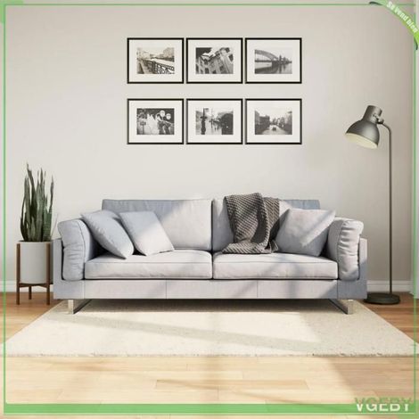Tapis - FAFEISY - OVIEDO - à poils courts - beige 120x120 cm - 100% polyester OEKO-TEX (1/5)