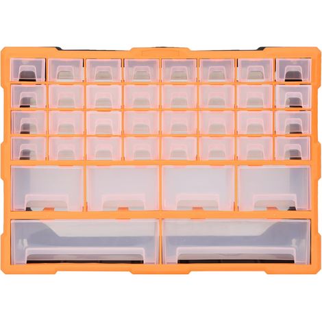 vidaXL Organizador multicajones con 38 cajones 52x16x37,5 cm (1/2)