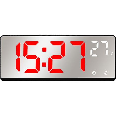 Horloge multifonctionnelle pour salon, horloge électronique numérique, horloge silencieuse, affichage couleur de la température et de l'humidité, décoration intérieure (1/5)