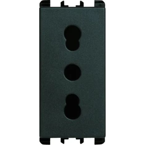 Presa bipasso Simone Urmet  Nea P11-P17 2P+T 16A-250V antracite 10303