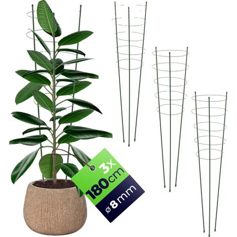 Soporte para plantas, altura 180 cm, construcción de acero resistente, verde claro. (1/5)