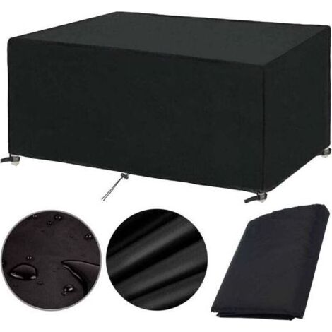 Housse Salon de Jardin 200x100x75cm Protection Bache Table de Jardin Mobilier Extérieur Imperméable Coupe-Vent Anti-UV Résistant Au Froid Housse de Meuble Tissu Oxford (200x100x75cm) (1/4)