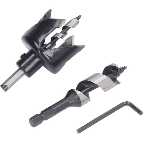 Set mit 4 vierzahnigen Lochsägen, Holzbohrer, Metallbohrer, Bohrer für Holz, Kunststoff und Gipskarton. (1/5)