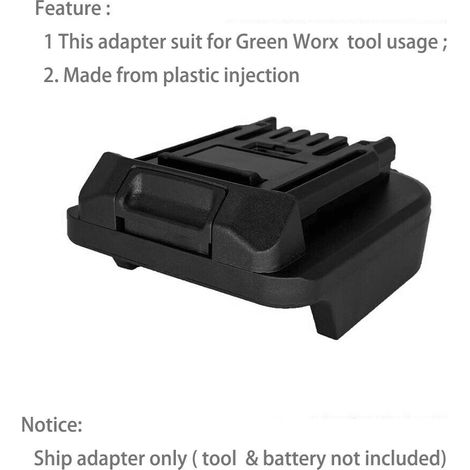Adaptateur de batterie 18V pour perceuse électrique WORX vert, convertisseur 5 broches pour outil électroportatif (1/5)