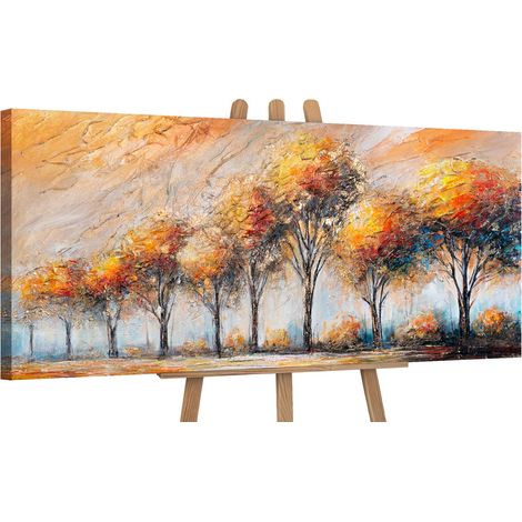 Gemälde Glühen der Blätter auf Keilrahmen 115x50 cm (1/5)