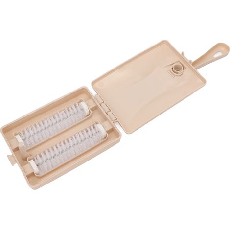Brosse de nettoyage de tapis à double rouleau, brosse de dépoussiérage manuelle pour lit, vêtements et bureau (1/5)