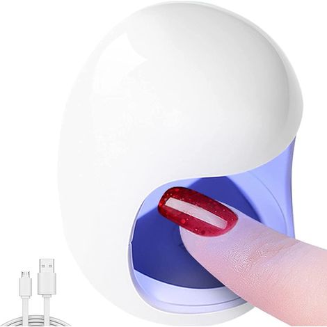 Lampe Phototherapie Ongles - Lampe UV LED Portable en Forme D'oeuf - Séchage Gel à Capteur Automatique - 365/405 nm - USB Rechargeable - 1 Unité (1/5)