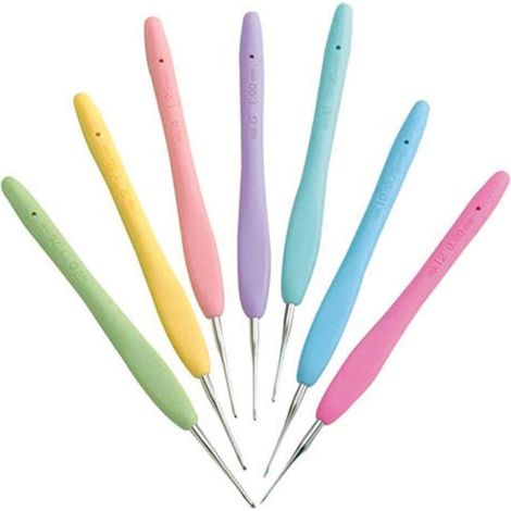Clover Amour - Uncinetto in Acciaio, Dimensioni: 1,25 mm, Rosa (1/2)