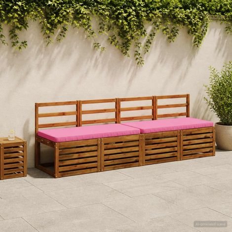 vidaXL Cojín para banco de 1 pieza VUGHT 100% Poliéster Rosa (1/5)