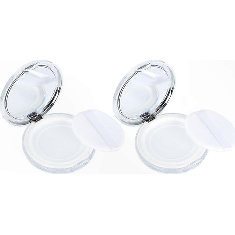 Nachfüllbare Puderbeutel, 2er-Set Make-up-Aufbewahrungsboxen, Kosmetiketuis für losen Lidschatten (1/3)