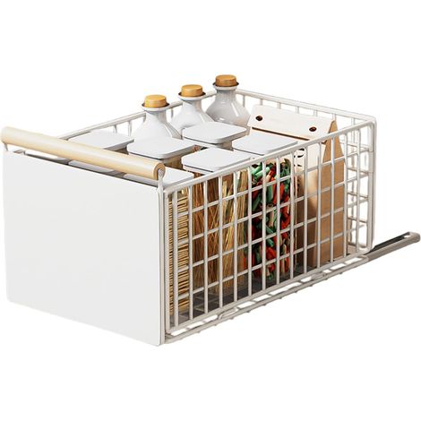 Étagère de rangement rétractable résistante à l'eau - Installation facile - Organise les éponges, détergents - Accessoires de cuisine - Supports d'évier multifonctionnels (1/5)