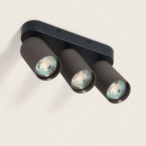 Applique da Soffitto Alluminio Aritz 3 Faretti Bronzo