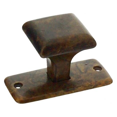Ouvre&Déco – Bouton de meuble en zamak rouille 25x25x28mm – Finition vintage pour portes et tiroirs – Vis M4 sécable – Largeur 24mm, épaisseur 27mm